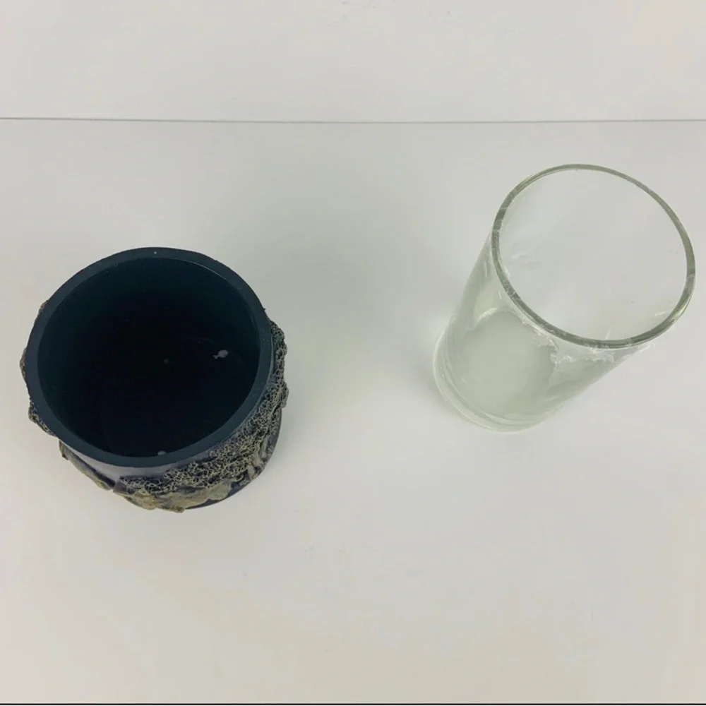 Brand New Navy Blue & Taupe Safari Themed Bathroom Set